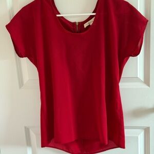 Shrinking Violet Vibrant Red Blouse